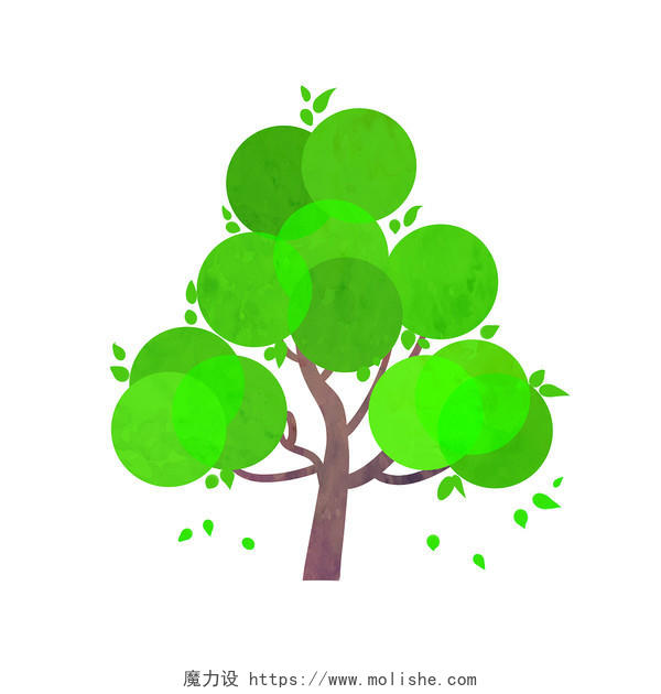 世界森林日植树节植物卡通创意树png素材植树节植树环保